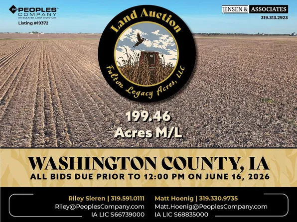 Underwood Avenue & 297th St, Crawfordsville, IA 52621