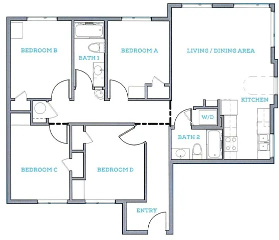 Floor plan 4X2