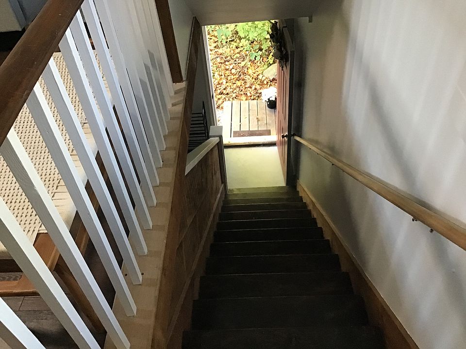 Up the stairs to the apartment.