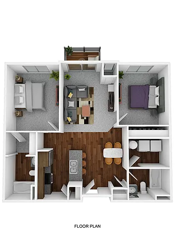 Floor plan Apartment 2 Bedroom 2 Bathroom