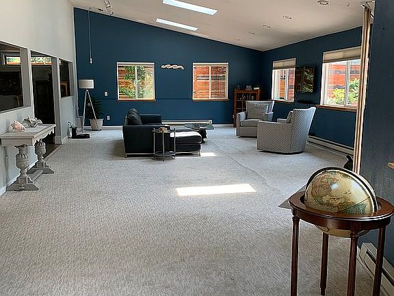 Living room facing pool