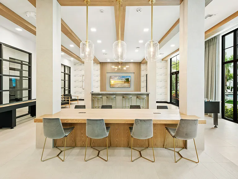 The clubroom at Villa Laguna