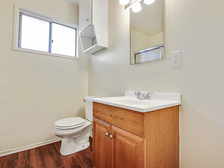 Bathroom with single vanity