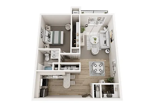Floor plan 1BPWD