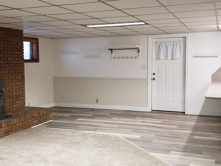 Living, dining, kitchen open plan