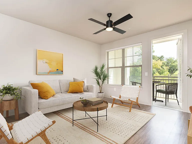 Living Room with Balcony and Hard Surface Flooring
