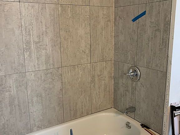 New shower tile