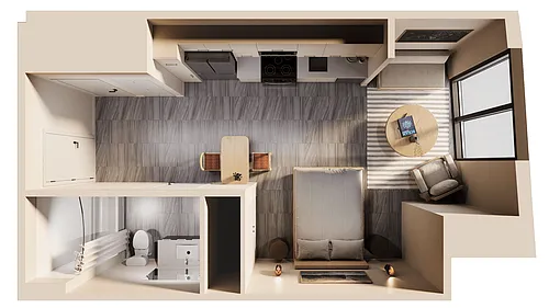 Floor plan East Studio Worldcenter View A