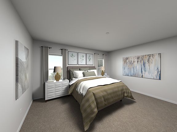 Primary bedroom of the Hampton