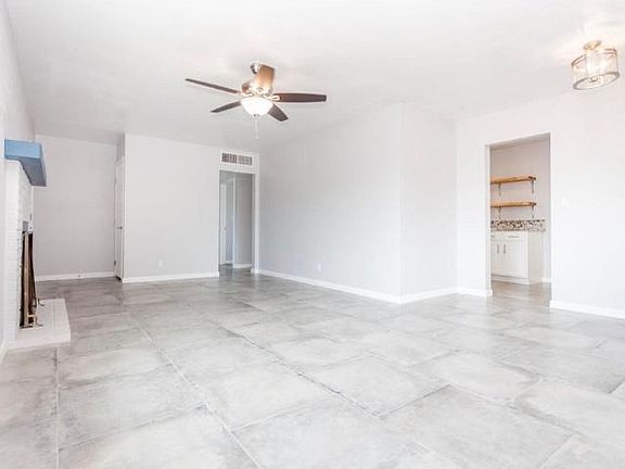 Living room with dining room
