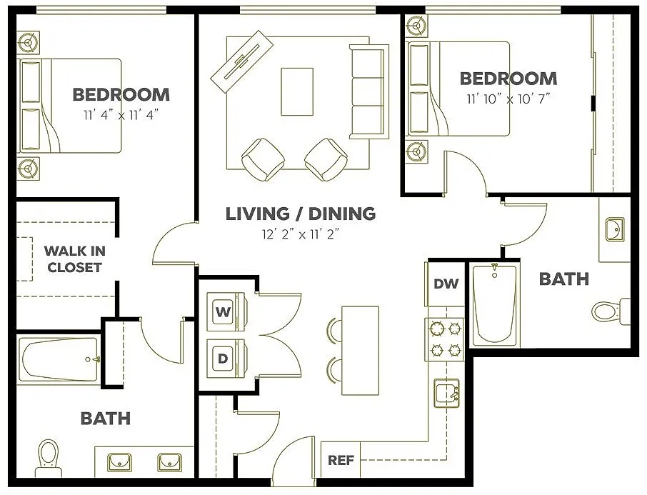 Floor plan 2X2 D11