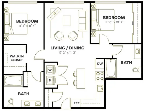 Floor plan 2X2 D11