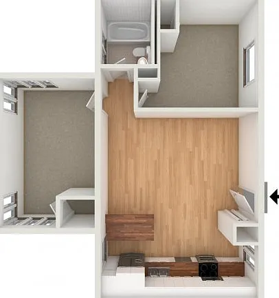 Two bedroom floor plan Two bedroom floor plan