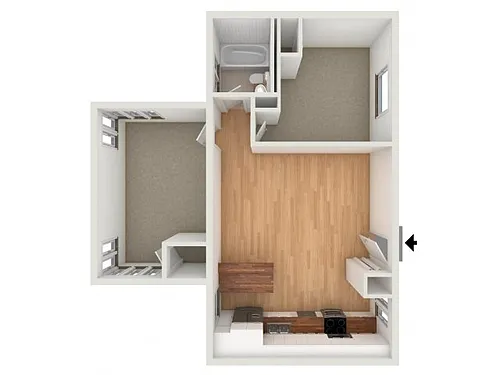 Floor plan Two Bedroom DR