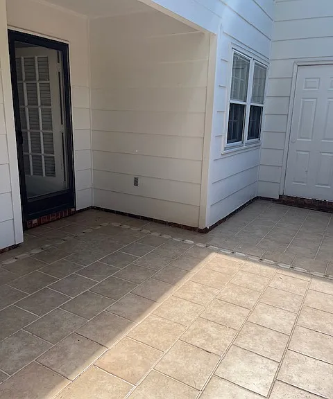 Patio view of covered area