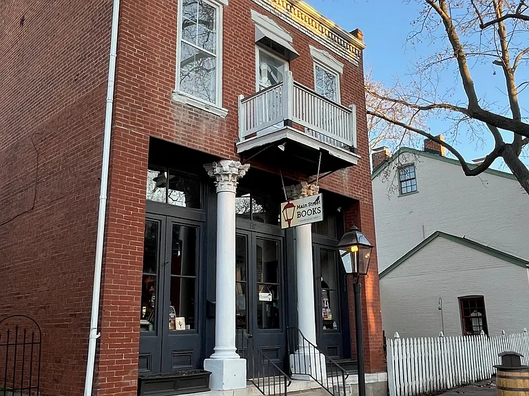 The apartment is on the second floor, above Main Street Books.