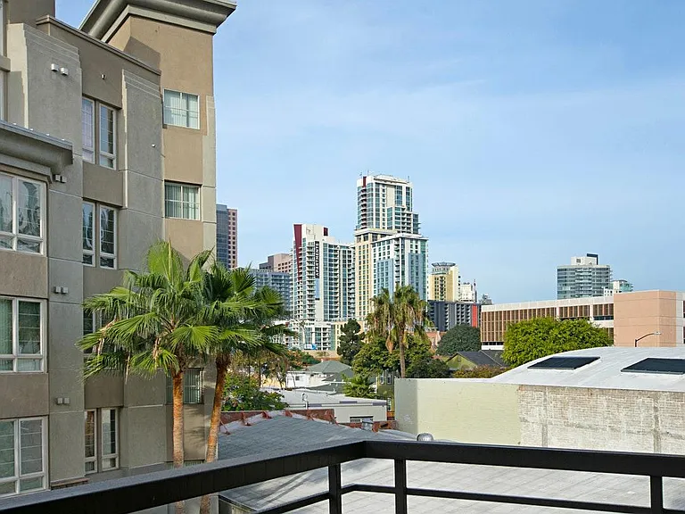 City view from balcony.