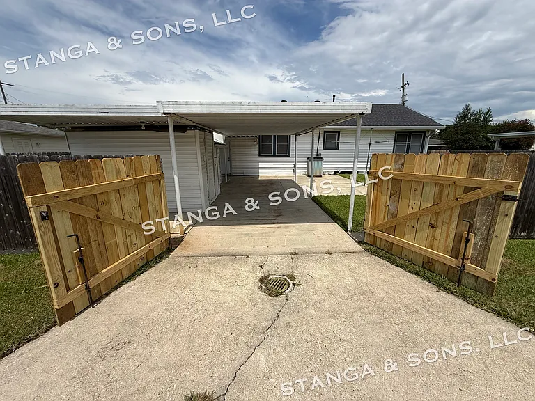 Rear carport entrance