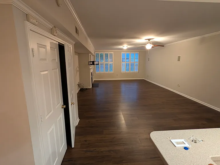 Large open concept living/dining/entertaining room.