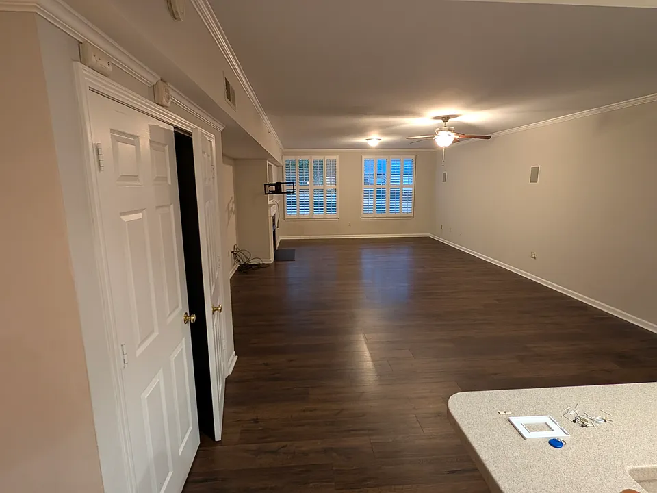 Large open concept living/dining/entertaining room.