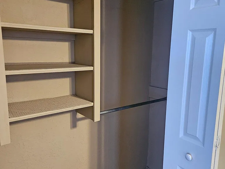 large spacious closets in both bedrooms