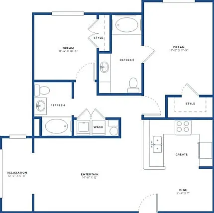 2x2 Small Renovated Floor Plan 2x2 Small Renovated Floor Plan