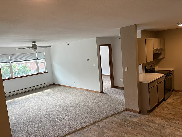 Off the dining room area. Kitchen and living room area shown