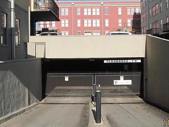 Secured parking garage.