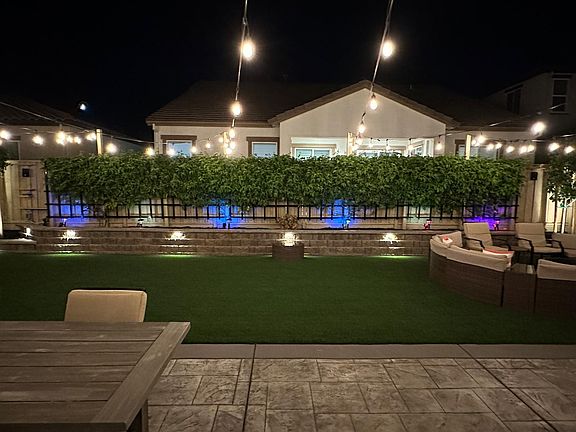 Soft lighting makes entire backyard light up without disturbing neighbors!