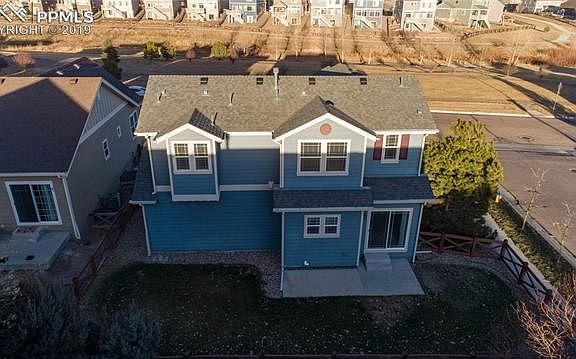 Rear aerial view of home
