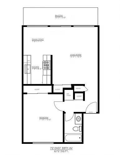 Floor plan 1X1
