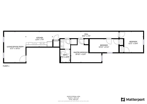 Floor plan 3s on N 7th St