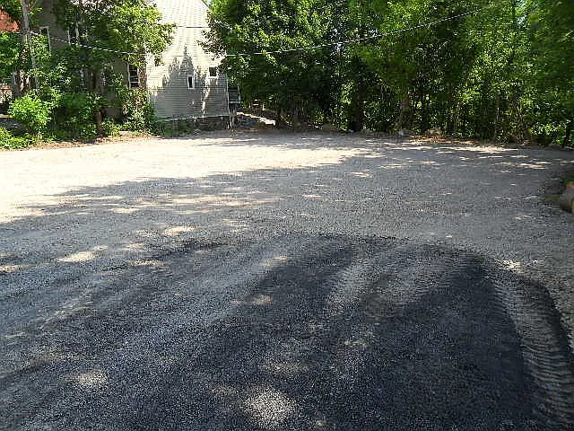 Large parking lot in rear