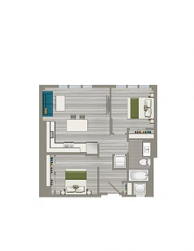 Floor plan 2-1-A