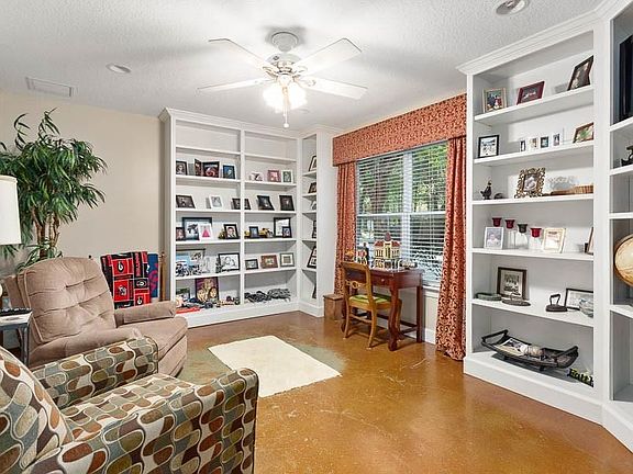 Office with Built-In Bookcases