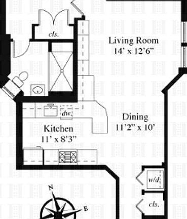 2nd image of 344 W 49th St APT 5F