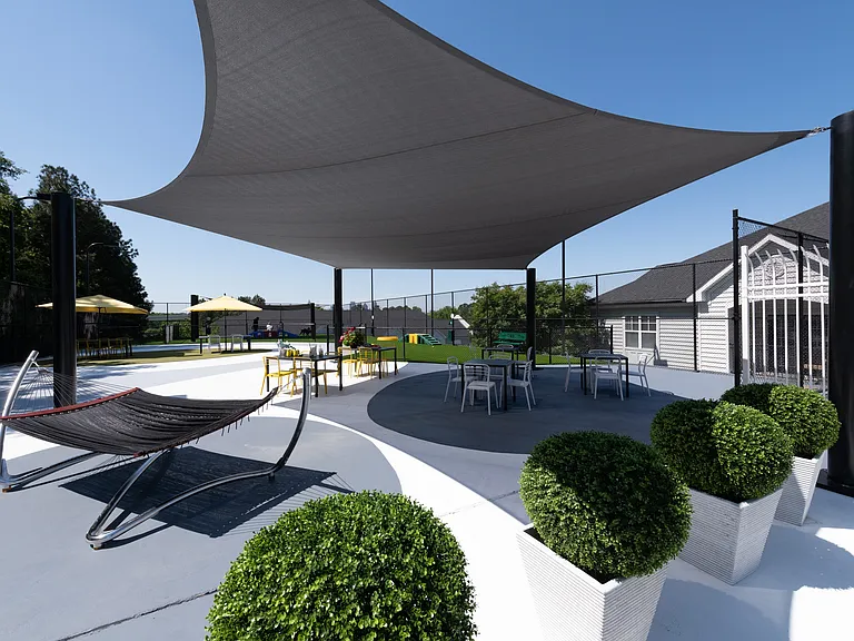 Covered Seating Area on The Roof