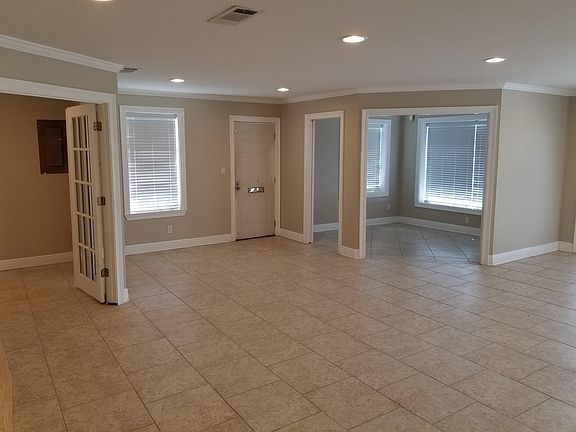 Open area showing front office to the right and back office to the left