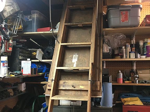 Stairs to Garage lof storage