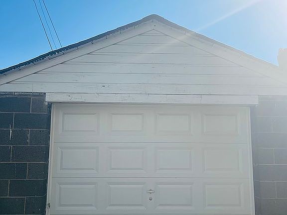 Once car detached garage. 
