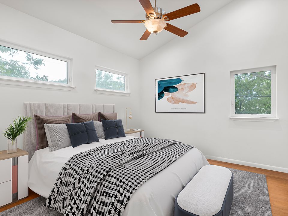 Staged bedroom