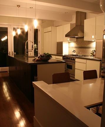 Breakfast nook and Kitchen Beyond