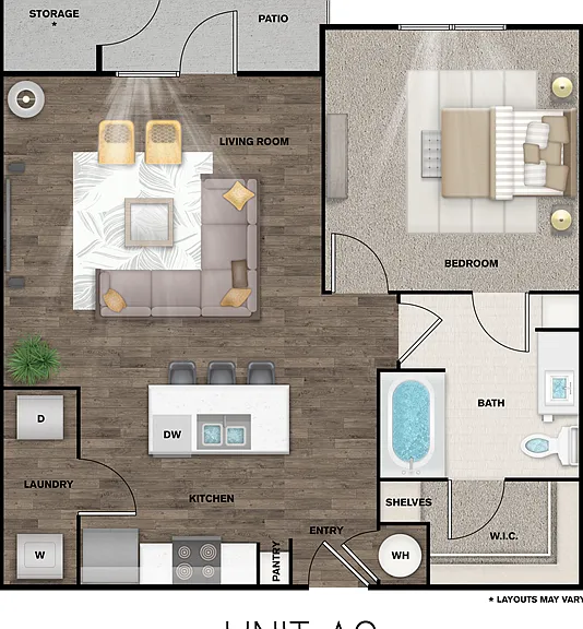 1 bed/1 bath - 766 sq ft
