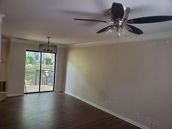 Open living and dining room