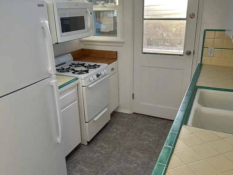 Kitchen with ocean view