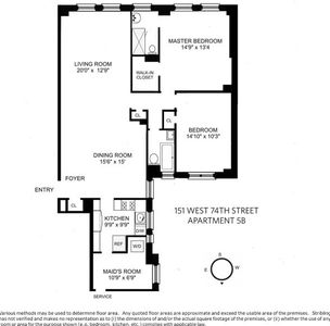 151 W 74th St APT 5B, New York, NY, 10023