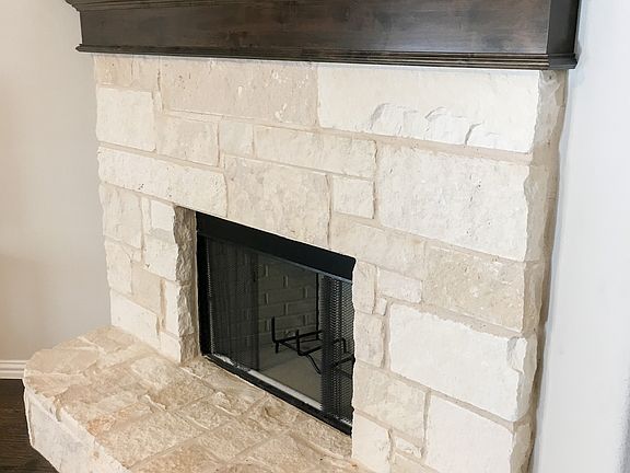 stone fireplace