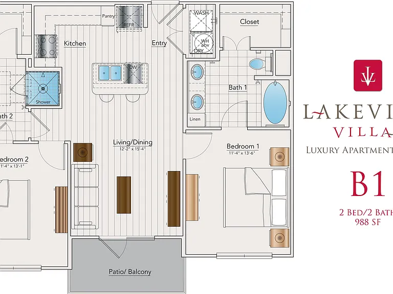 Lakeview Villas Floor Plan B1 Lakeview Villas Floor Plan B1