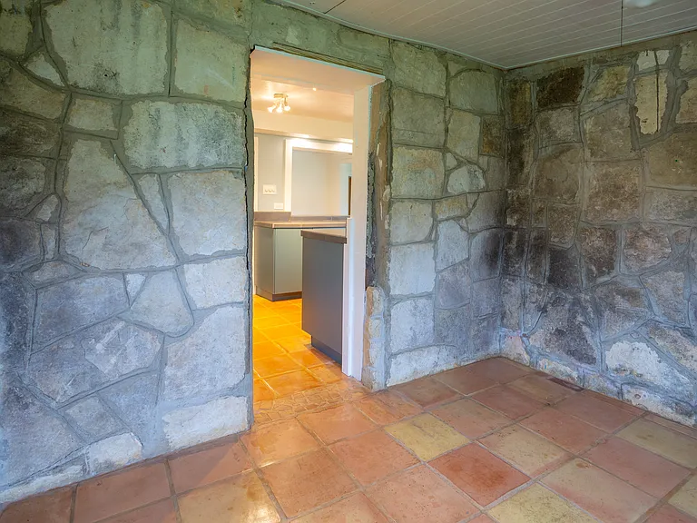 Stone Breakfast Room Off Kitchen