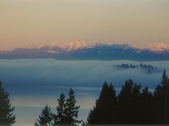 Looking west to the Olympics